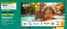 House & Home Hisense 65" 4K Ultra HD Smart TV offer