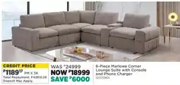House & Home Marlowe Corner Lounge Suite with Console and Phone Charger offer