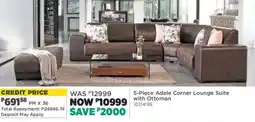 House & Home Adele Corner Lounge Suite with Ottoman offer