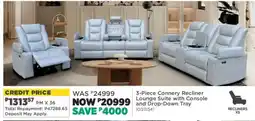 House & Home Connery Recliner Lounge Suite with Console and Drop-Down Tray offer