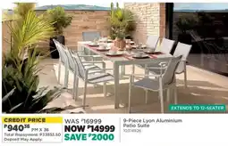 House & Home Lyon Aluminium Patio Suite offer