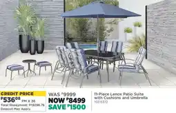 House & Home Lenox Patio Suite with Cushions and Umbrella offer