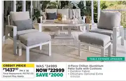 House & Home Chilton Aluminium Patio Suite with Cushions offer