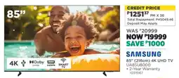 House & Home Samsung 85" 4K UHD TV offer