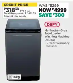House & Home Defy Manhattan Grey Top-Loader Washing Machine offer