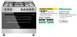 House & Home Hisense 5-Burner Gas/ Electric Stove offer