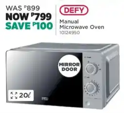 House & Home Defy Manual Microwave Oven offer