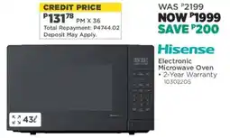House & Home Hisense Electronic Microwave Oven offer