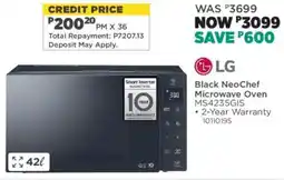 House & Home LG Black NeoChef Microwave Oven offer