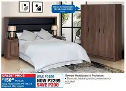 OK Furniture Gemeni Headboard & Pedestals offer