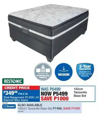 OK Furniture Restonic 152cm Tanzanite Base Set offer