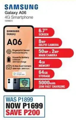 OK Furniture Samsung Galaxy A06 4G Smartphone offer