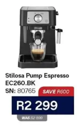 Hirsch's DeLonghi Stilosa Pump Espresso offer