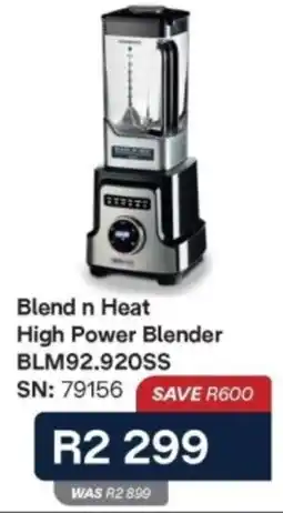 Hirsch's Kenwood Blend n Heat High Power Blender offer