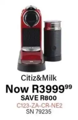Hirsch's Nespresso Citiz&Milk offer