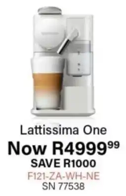 Hirsch's Nespresso Lattissima One offer
