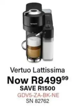 Hirsch's Nespresso Vertuo Lattissima offer