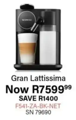 Hirsch's Nespresso Gran Lattissima offer