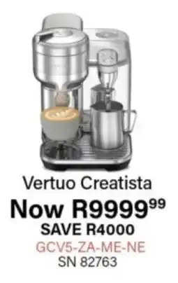 Hirsch's Nespresso Vertuo Creatista offer
