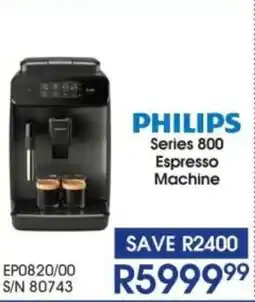 Hirsch's PHILIPS Series 800 Espresso Machine offer