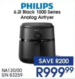 Hirsch's PHILIPS Black 1000 Series Analog Airfryer offer