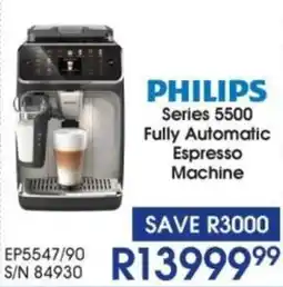 Hirsch's PHILIPS Series 5500 Fully Automatic Espresso Machine offer