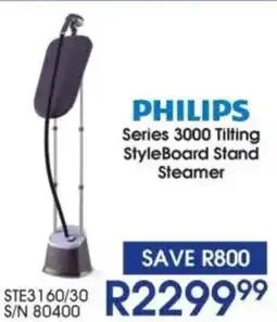 Hirsch's PHILIPS Series 3000 Tilting StyleBoard Stand Steamer offer