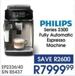 Hirsch's PHILIPS Series 2300 Fully Automatic Espresso Machine offer