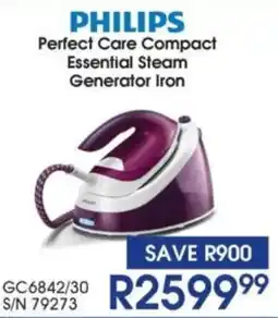 Hirsch's PHILIPS Perfect Care Compact Essential Steam Generator Iron offer