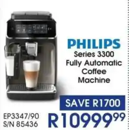 Hirsch's PHILIPS Series 3300 Fully Automatic Coffee Machine offer