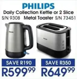 Hirsch's PHILIPS Daily Collection 2 Slice Metal Toaster offer