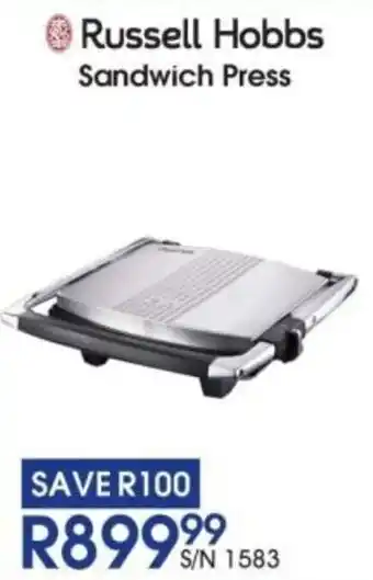 Hirsch's Russell Hobbs Sandwich Press offer