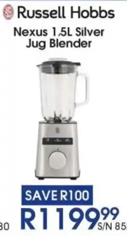 Hirsch's Russell Hobbs Nexus Silver Jug Blender offer