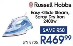 Hirsch's Russell Hobbs Easy-Glide Steam, Spray Dry Iron 2400w offer