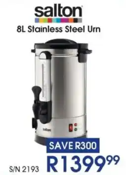 Hirsch's Salton Stainless Steel Urn offer