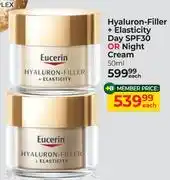Dis-Chem Eucerin Hyaluron Filler + Elasticity Day SPF30 Or Night Cream-50ml offer