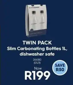 Hirsch's Sodastream Slim Carbonating Bottles offer
