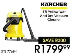 Hirsch's Karcher Yellow Wet And Dry Vacuum Cleaner offer