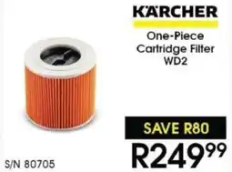 Hirsch's Karcher One-Piece Cartridge Filter WD2 offer