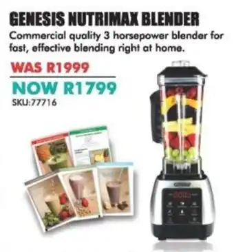 Hirsch's Genesis nutrimax blender offer