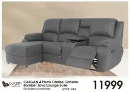 Hirsch's Calgan Recliners Chaise Console Bomber Java Lounge Suite offer