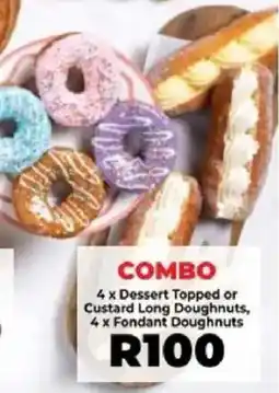 Food Lover's Market Dessert Topped or Custard Long Doughnuts and Fondant Doughnuts offer