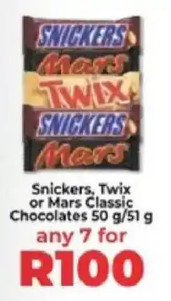 Food Lover's Market Snickers, Twix or Mars Classic Chocolates offer