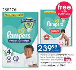 Clicks Pampers Active Baby Disposable Nappies Jumbo Pack offer