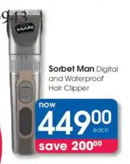 Clicks Sorbet Man Digital and Waterproof Hair Clipper offer