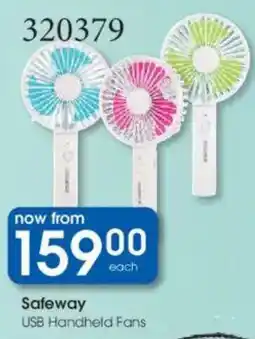 Clicks Safeway USB Handheld Fans offer