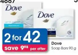 Clicks Dove Soap Bars offer