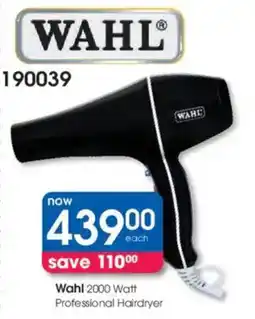 Clicks Wahl 2000 Watt Professional Hairdryer offer