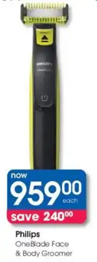 Clicks Philips OneBlade Face & Body Groomer offer