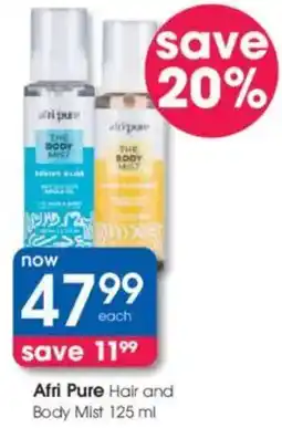 Clicks Afri Pure Hair and Body Mist offer